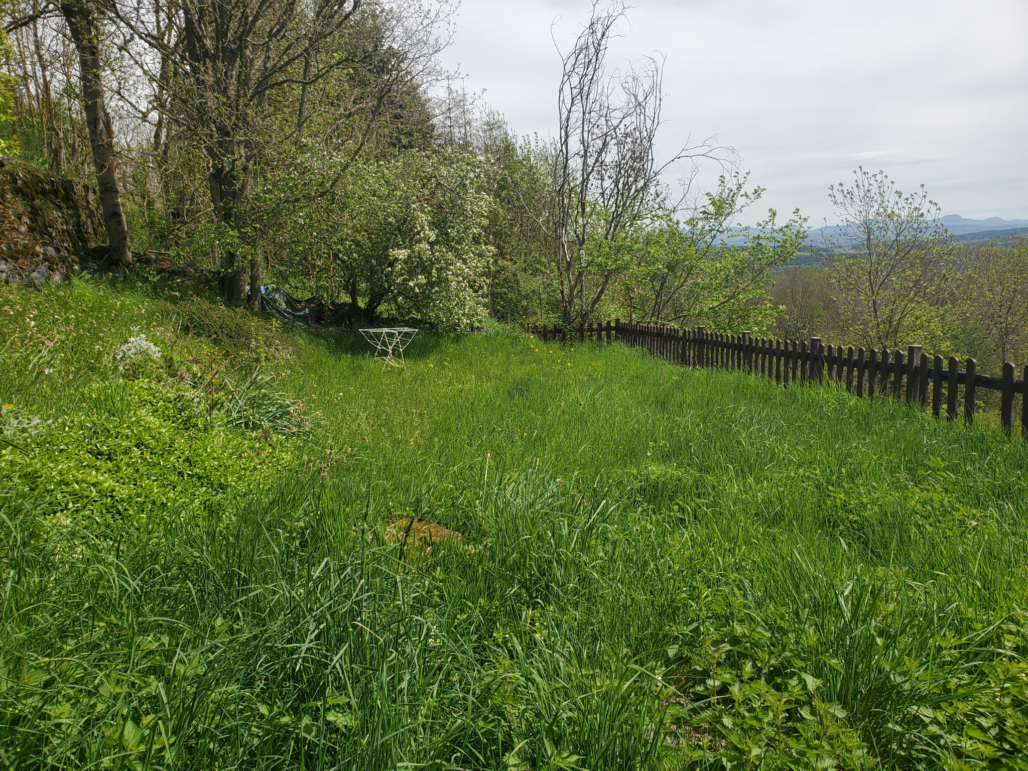 Maison en pierres avec terrain attenant et vue dégagée