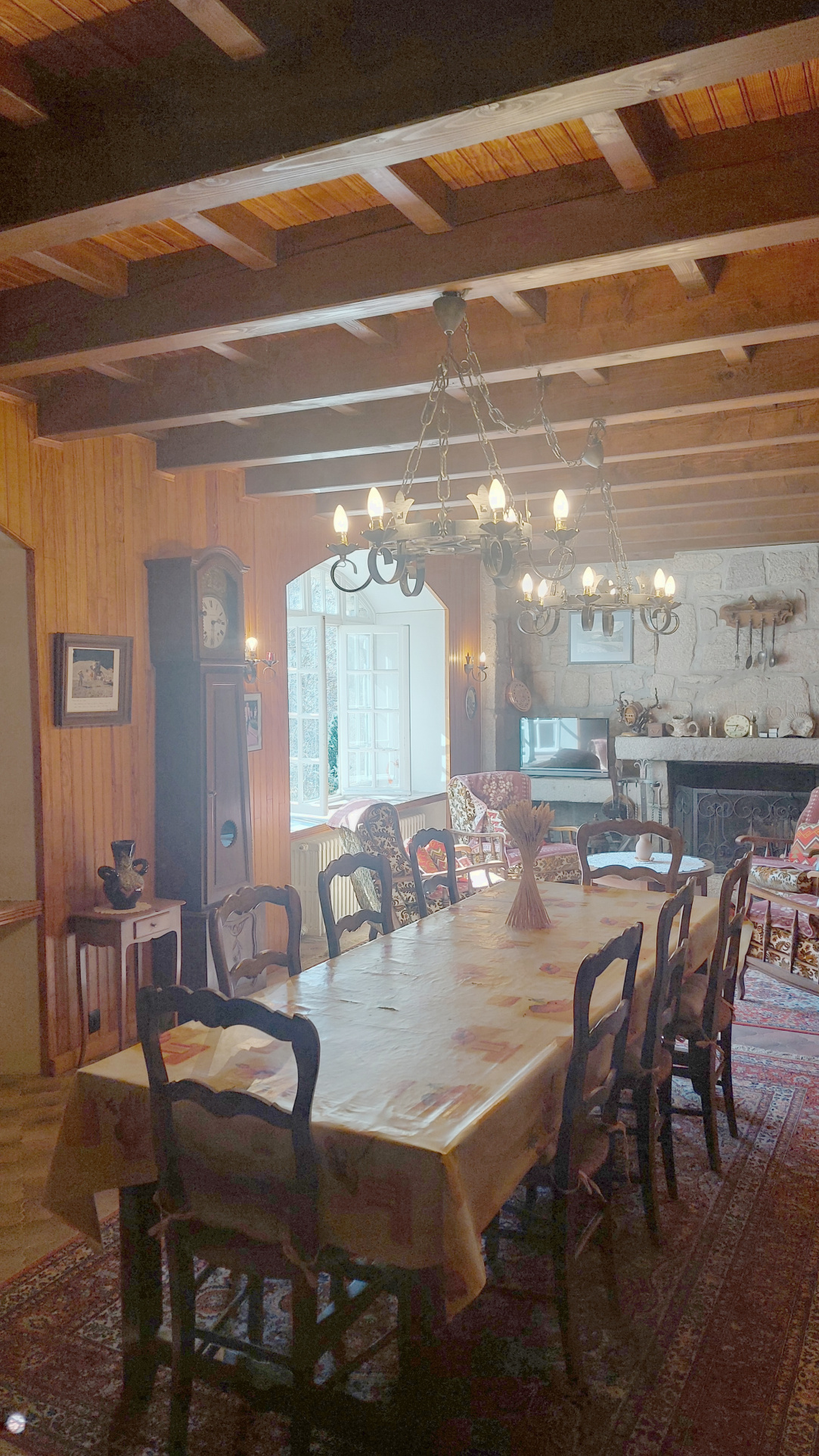 Maison en pierre avec grand terrain