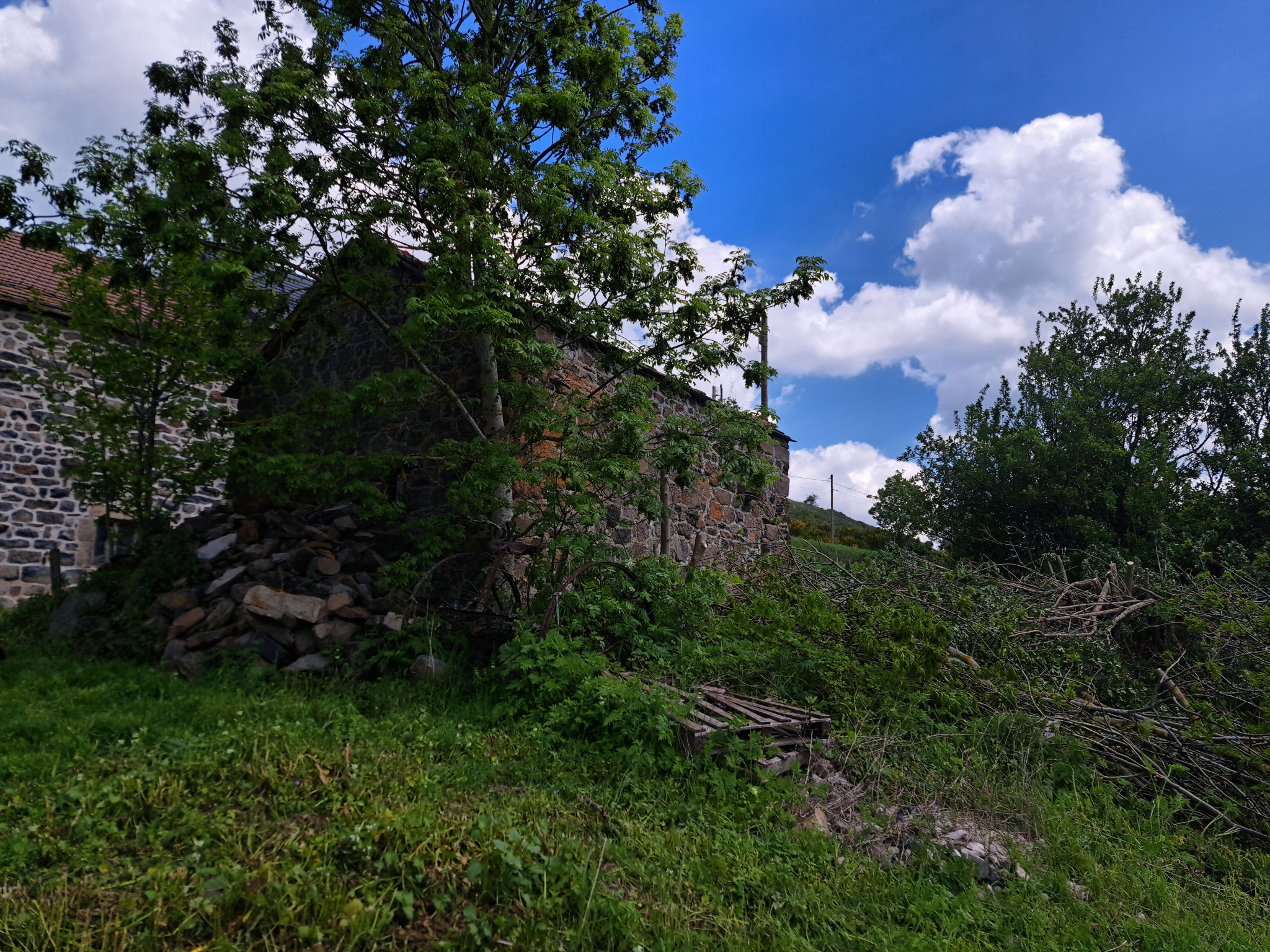 Maison en pierre en partie rénovée et petite bergerie